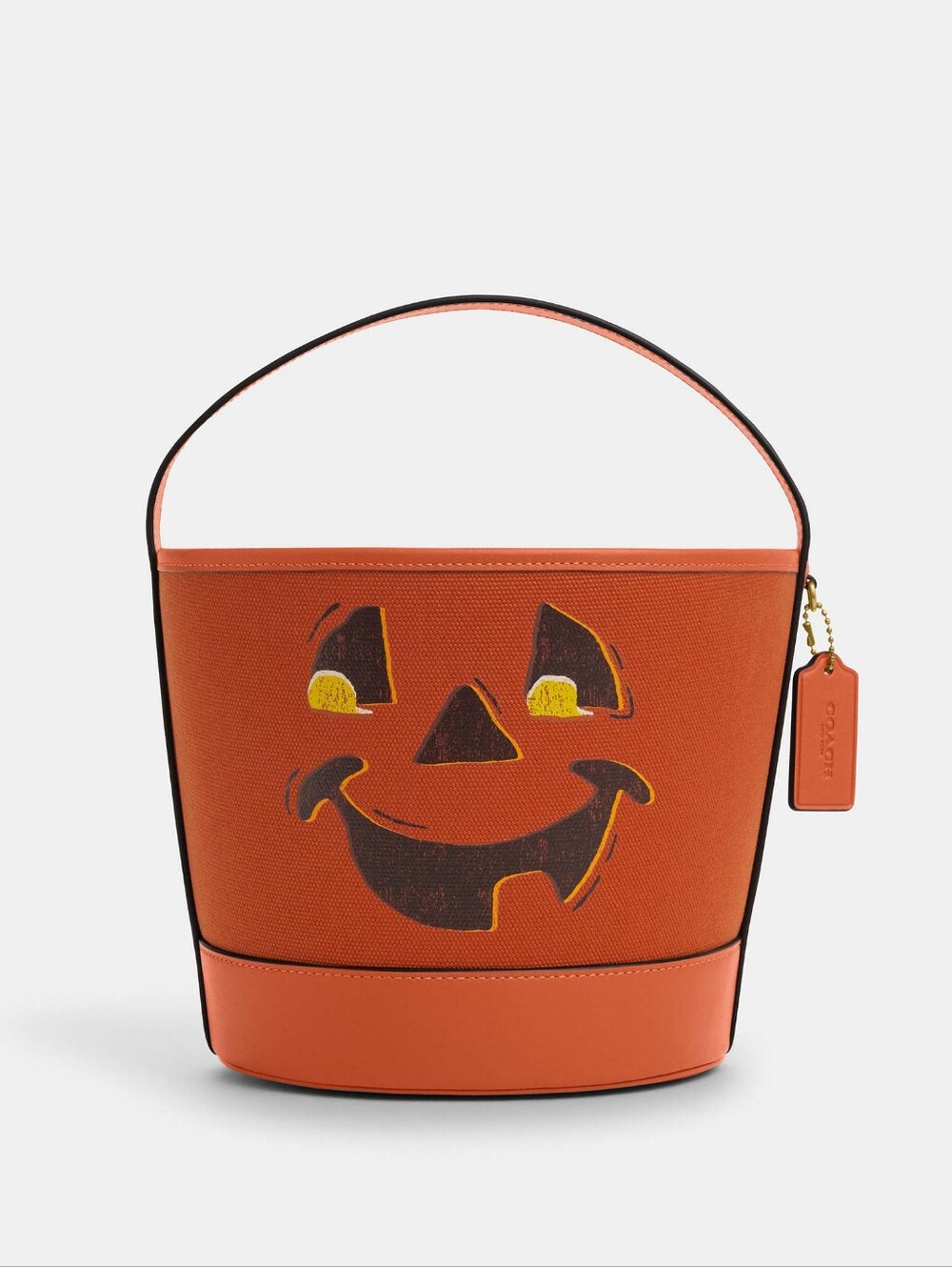 Coach Trick Or Treat Bucket With Halloween Pumpkin NWT
